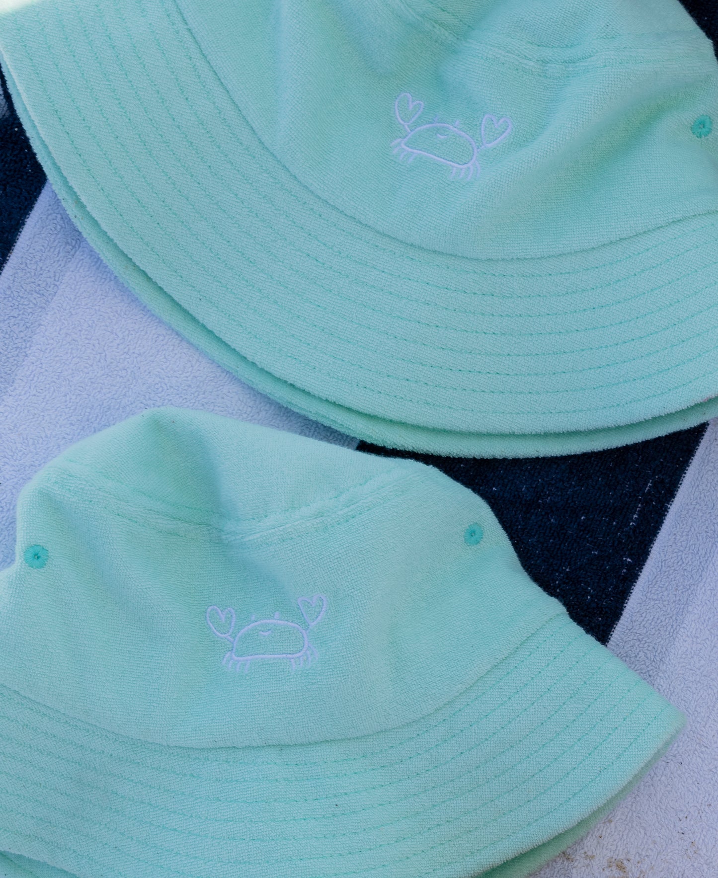 Crab bucket hat - mint - little