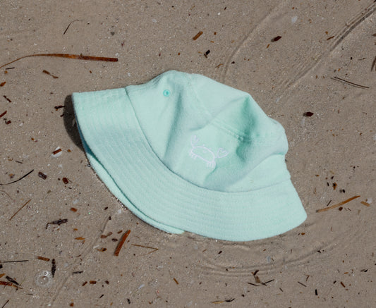 Crab bucket hat - mint - little